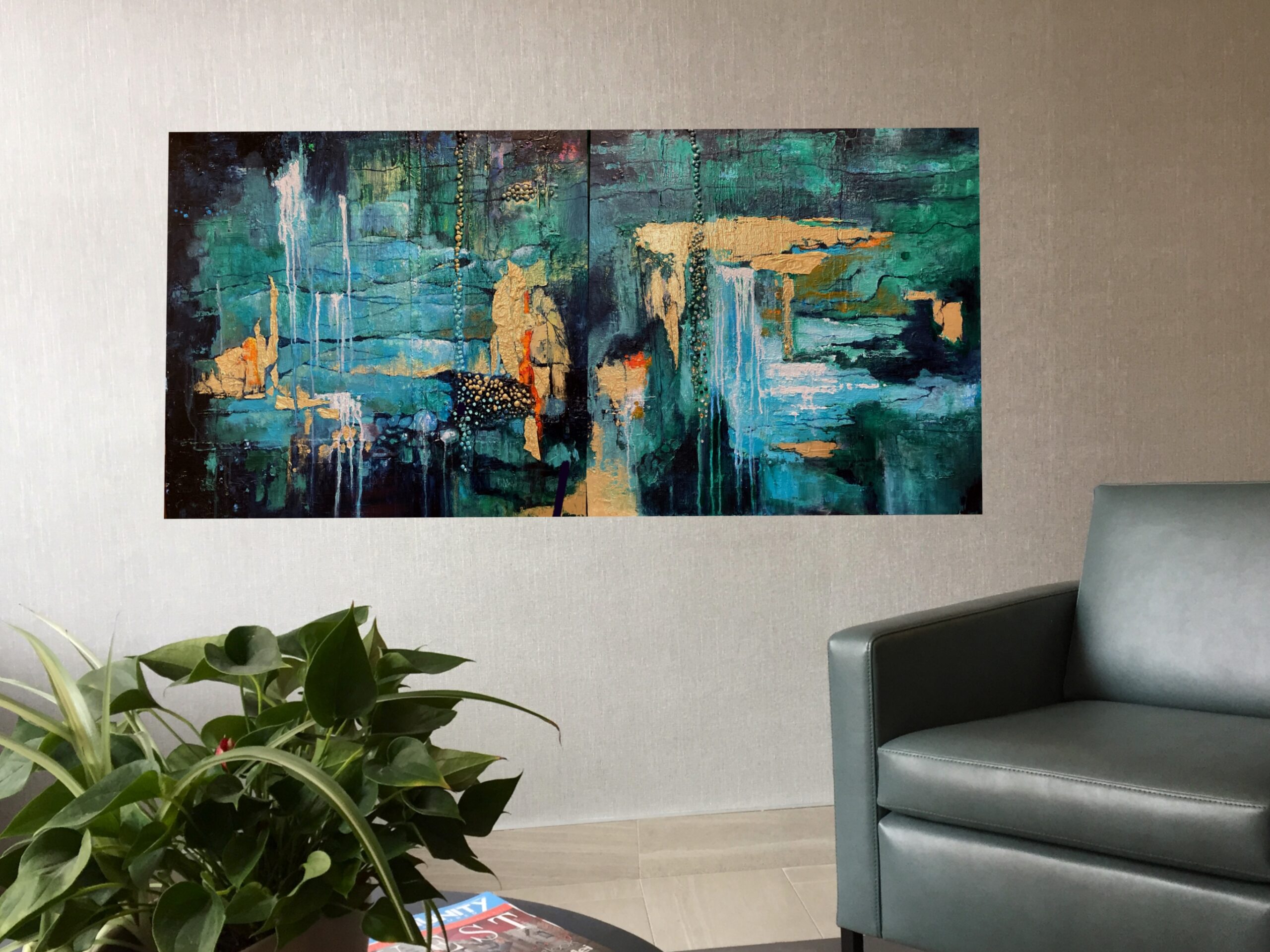 Diptych 30”x60” Mixed Media